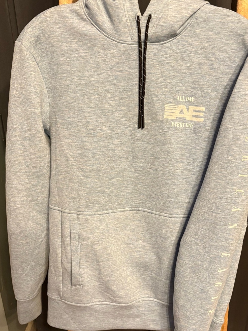 American Eagle Outfitters Light Heather Blue Crewneck Hoodie